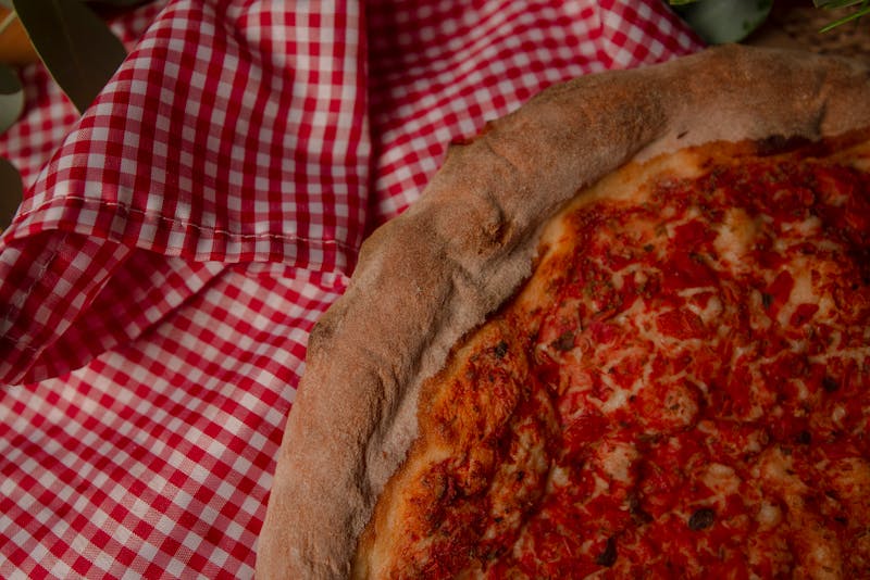 Garden State vegetarian Detroit pizza with roasted vegetables